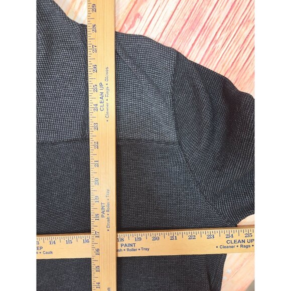 Express XL‎ Hooded Mens Sweater Black Waffle Knit Cotton Blend - Picture 8 of 8